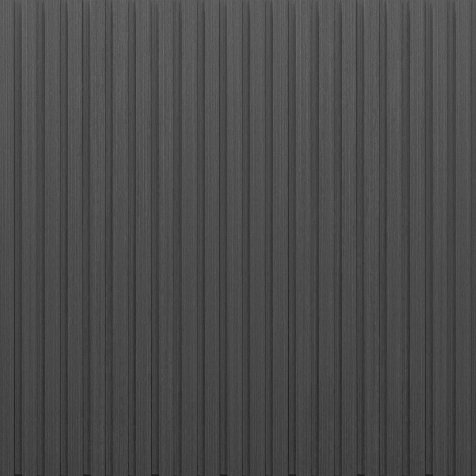 charcoal grey woodgrain slatted pvc panel
