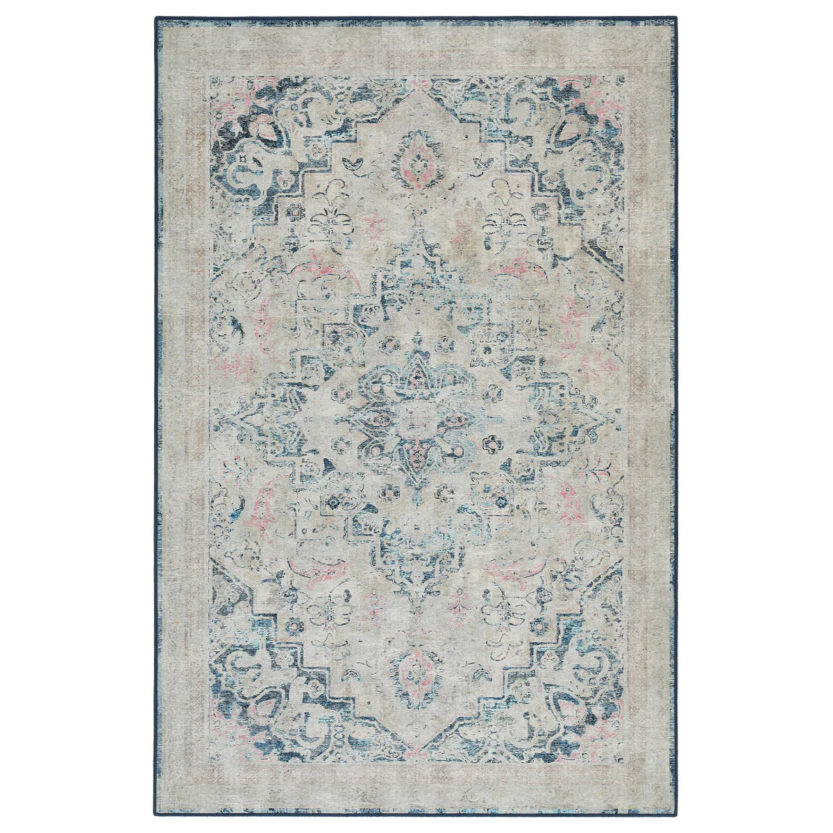 Hug Rug Classical Blue rug with Persian medallion design

