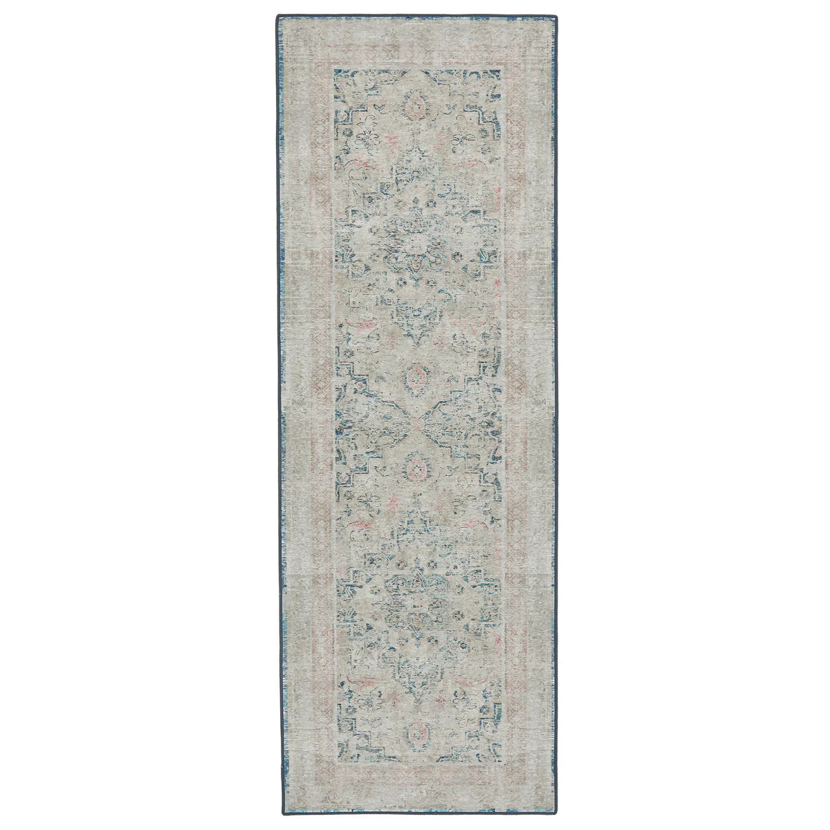 Hug Rug Classical Blue rug runner with Persian medallion design
