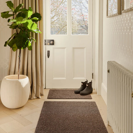 UK-made Hug Rug in warm coffee colour

