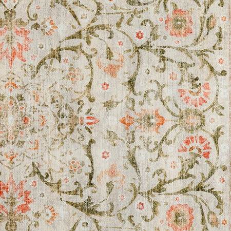 Close-up of interlocking vines and classic paisley details


