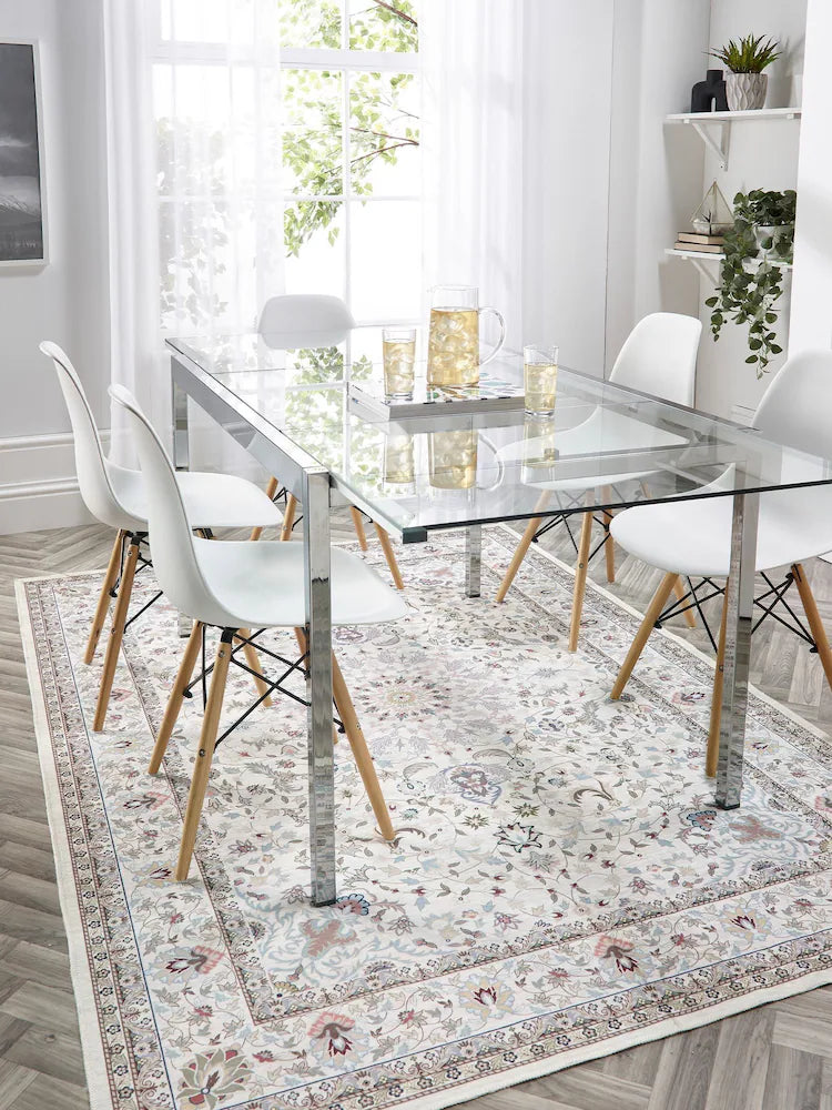 Origins Washable Windsor Rug with traditional floral design