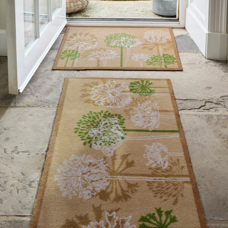 Hug Rug Dandelions catching dirt at front door

