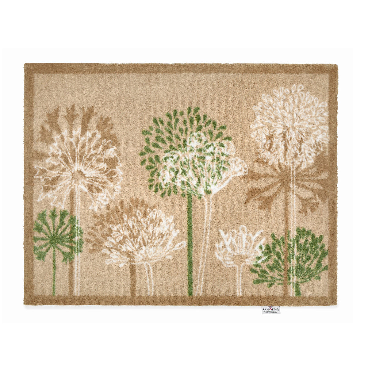 Hug Rug Dandelions neutral floral indoor doormat

