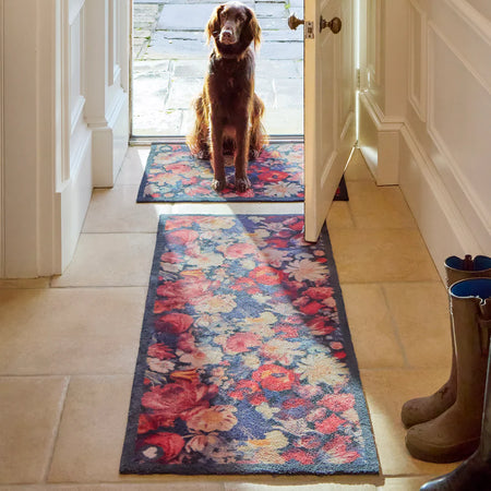 Hug Rug Dark Florals catching dirt at entrance

