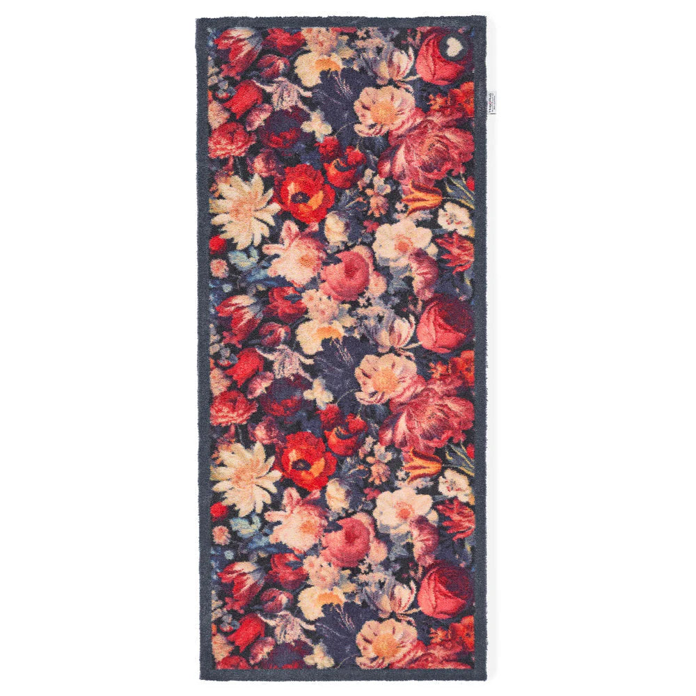 Hug Rug Dark Florals indoor doormat runner