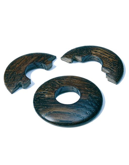 Dark Brown Solid Oak pipe collars pipe covers
