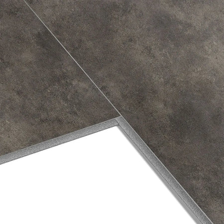 "Dumawall+ Mystic Grey panels installed in a modern bathroom – Grout-free, waterproof stone-effect cladding