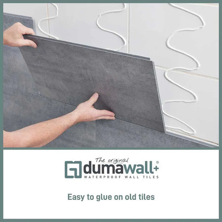 Quickly and conveniently, without drying time and without grouting.
This can be done directly on old tiles using glue, nails and staples