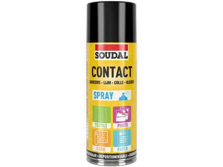 Soudal Contact Spray Adhesive 300ml applied evenly to carpet and foam surfaces – Fast-drying and strong bonding adhesive