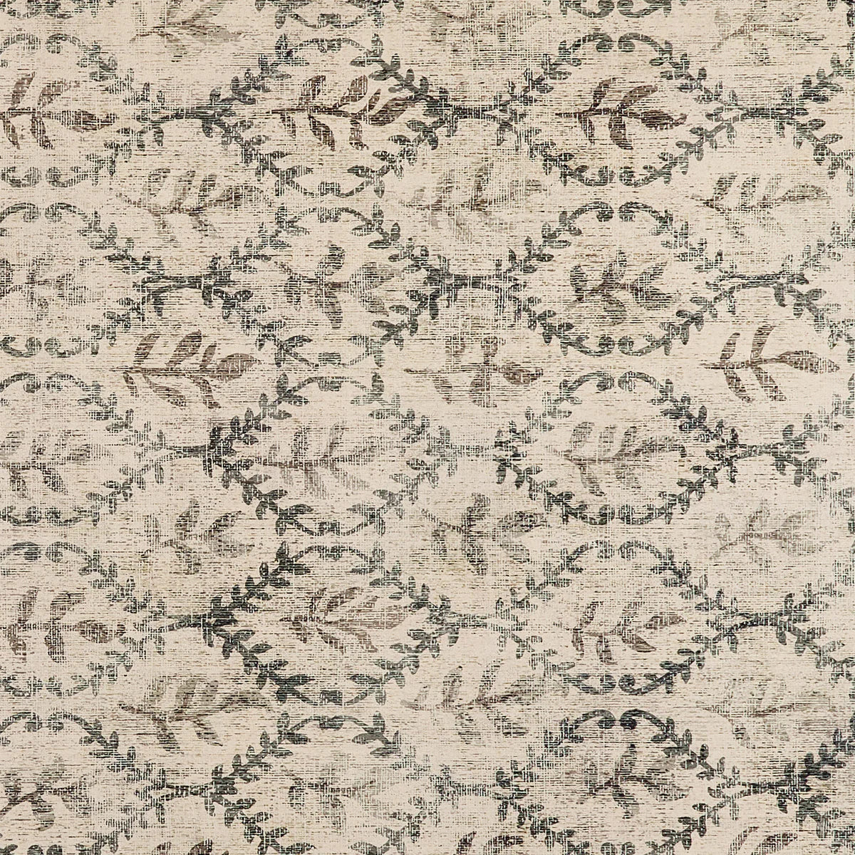 Close-up of hand-drawn trailing floral border

