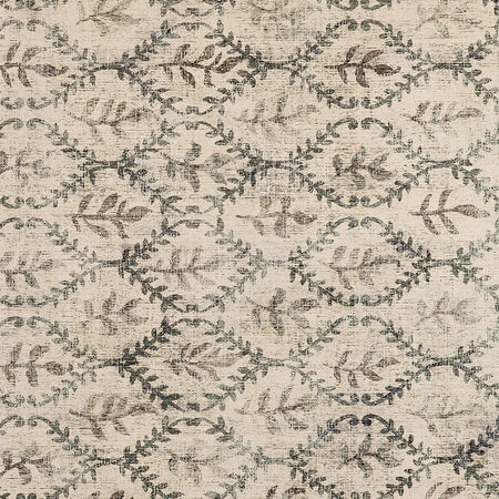 Close-up of hand-drawn trailing floral border

