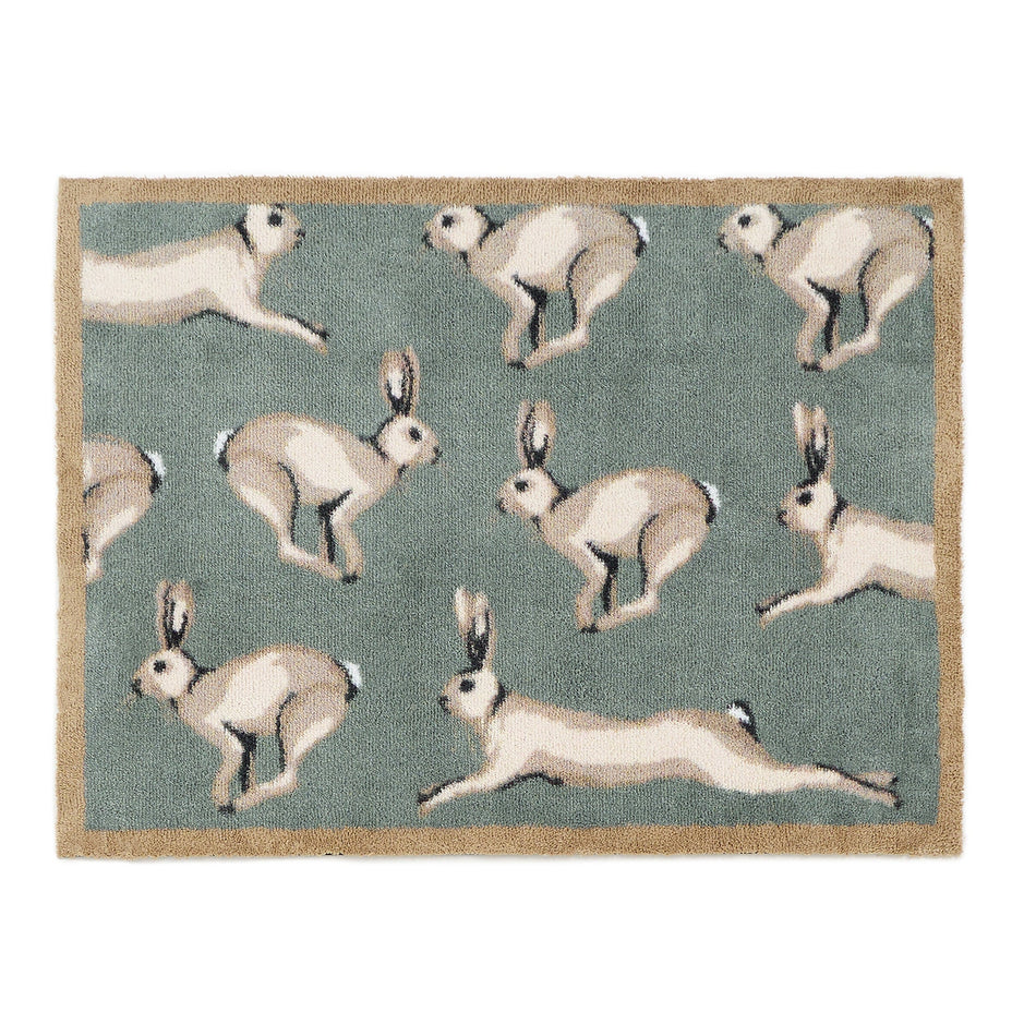 Hug Rug Farmhouse Hares indoor doormat

