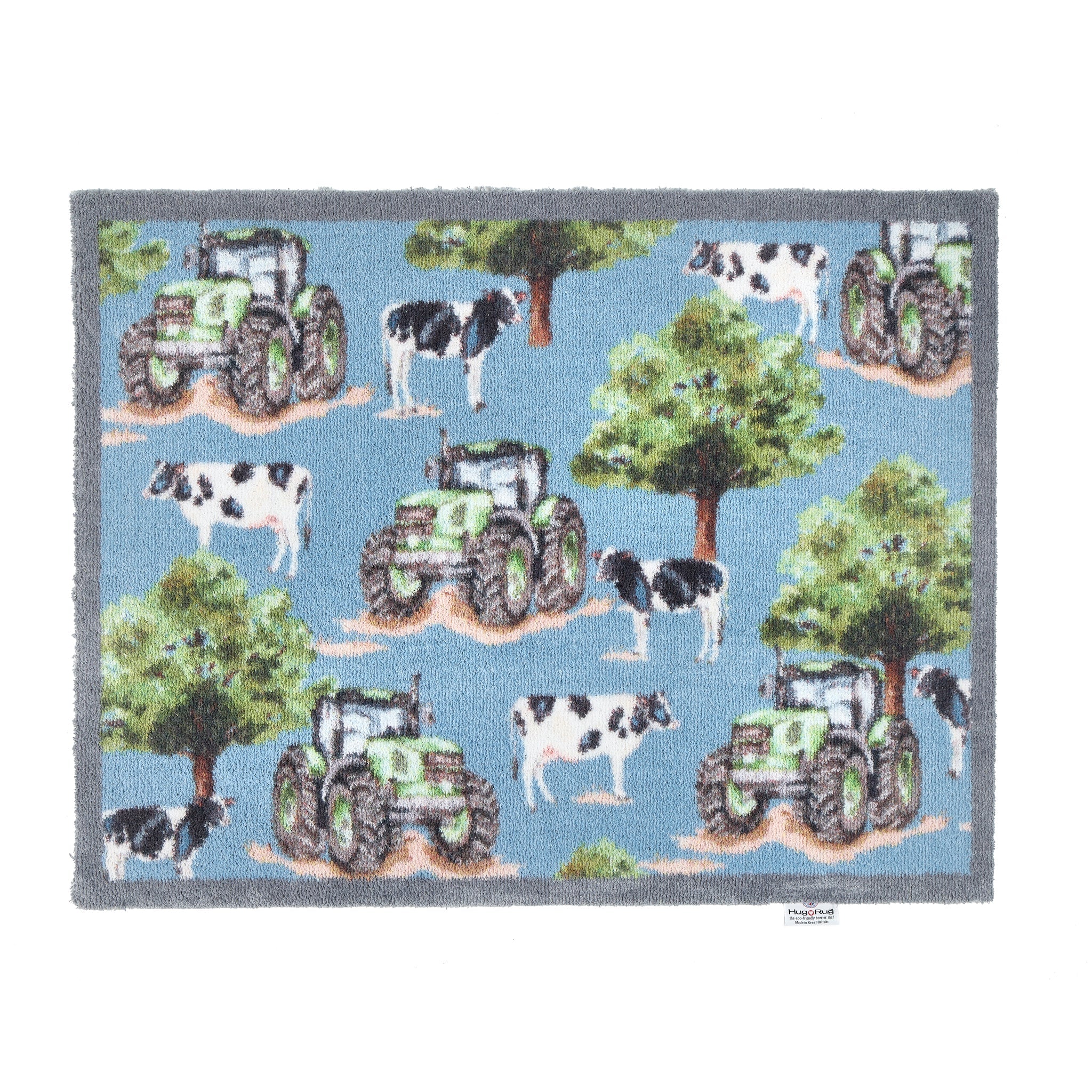 Hug Rug Farmyard Tractors & Cows indoor doormat

