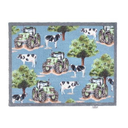 Hug Rug Farmyard Tractors & Cows indoor doormat

