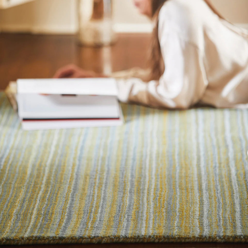 Premium wool rug in ochre – perfect for modern homes