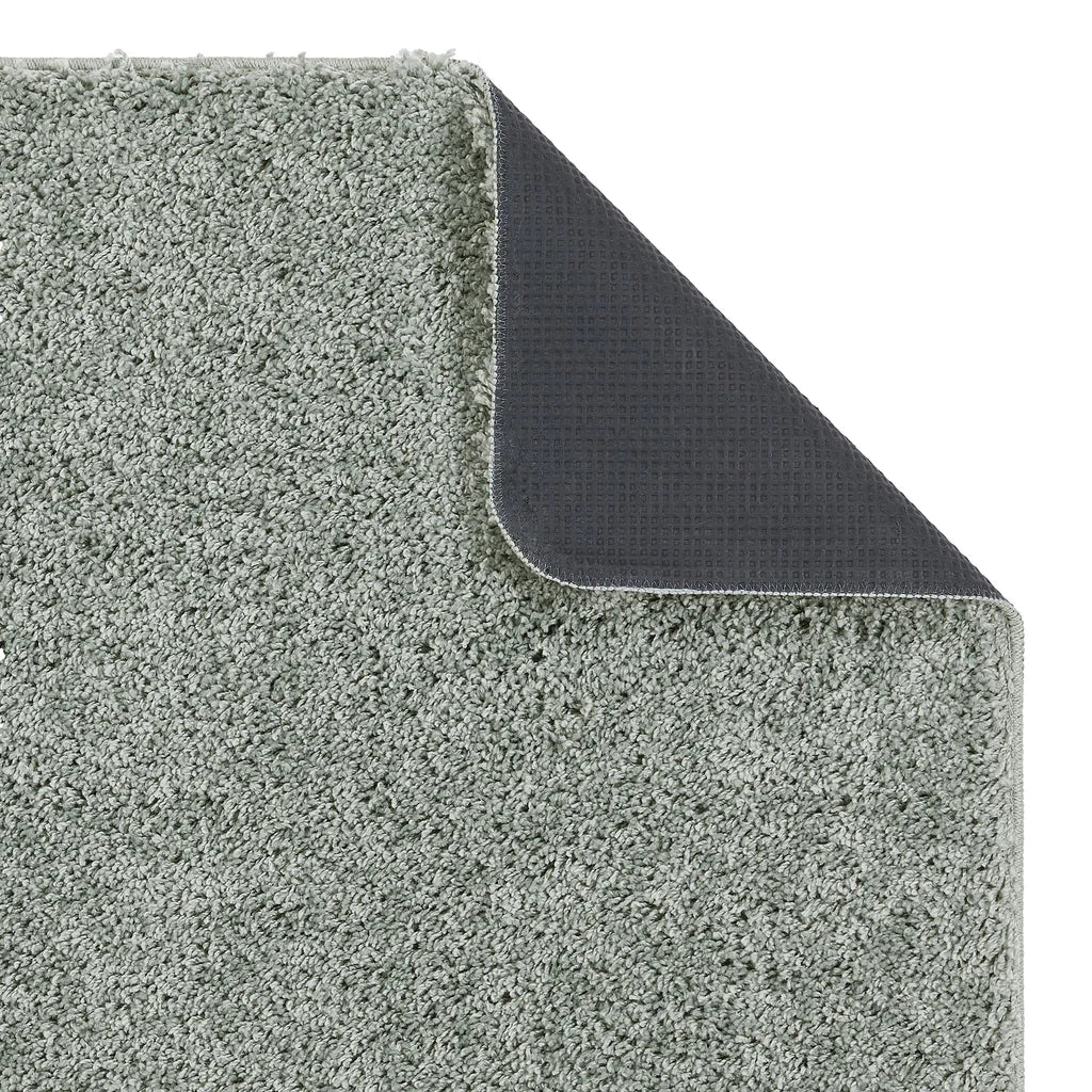 My Rug Ghost Grey – non-slip flexible rubber backing detail