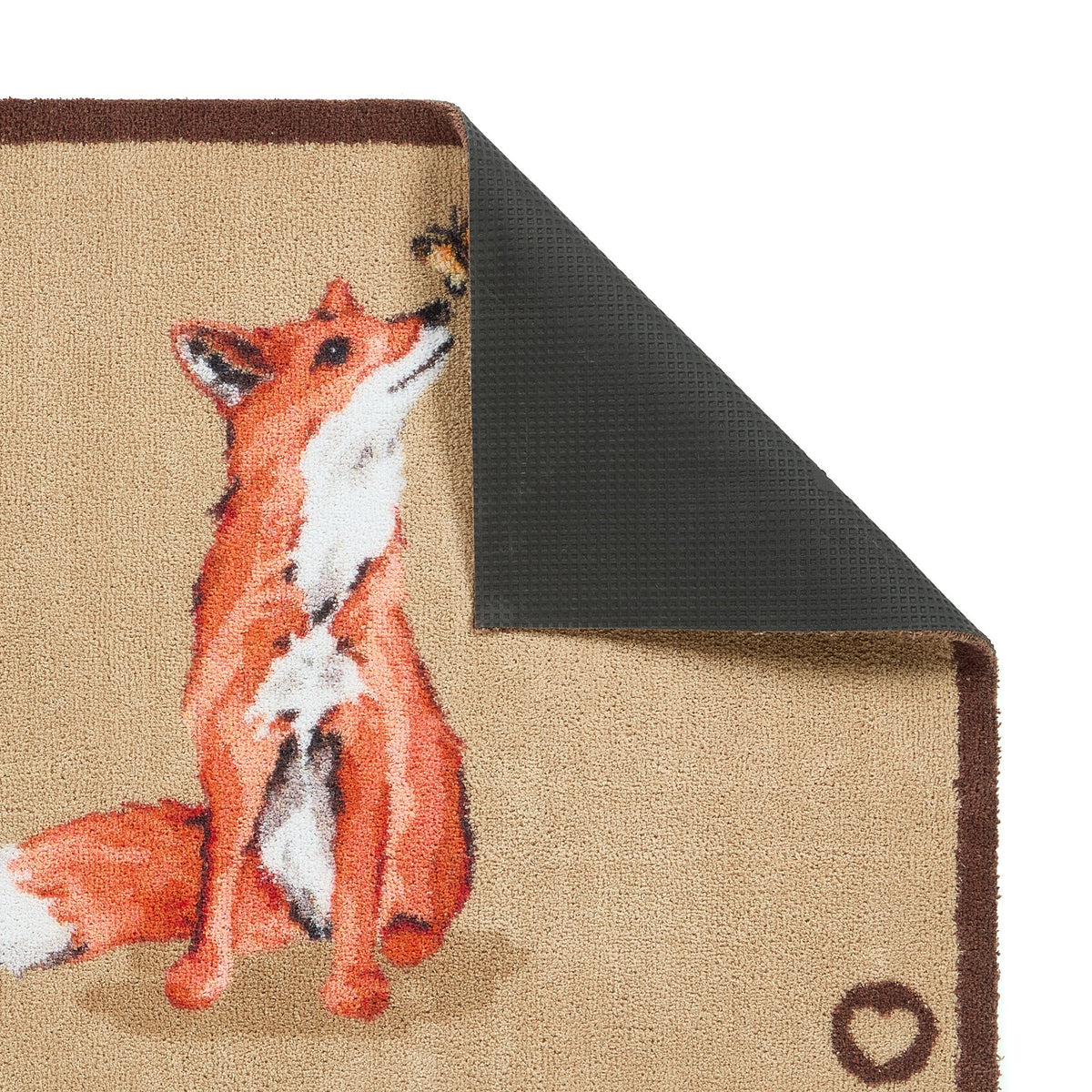 Hug Rug Ginger Fox Doormat in a rustic home setting

