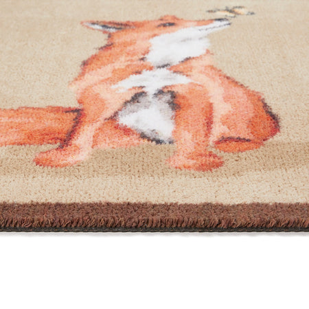 Close-up of Hug Rug Ginger Fox's non-slip backing

