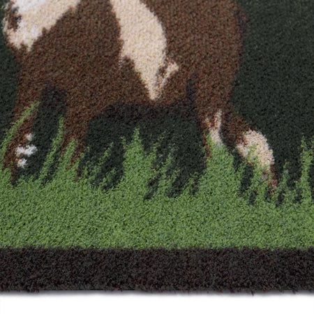 Hug Rug Green Deer with ultra-absorbent surface