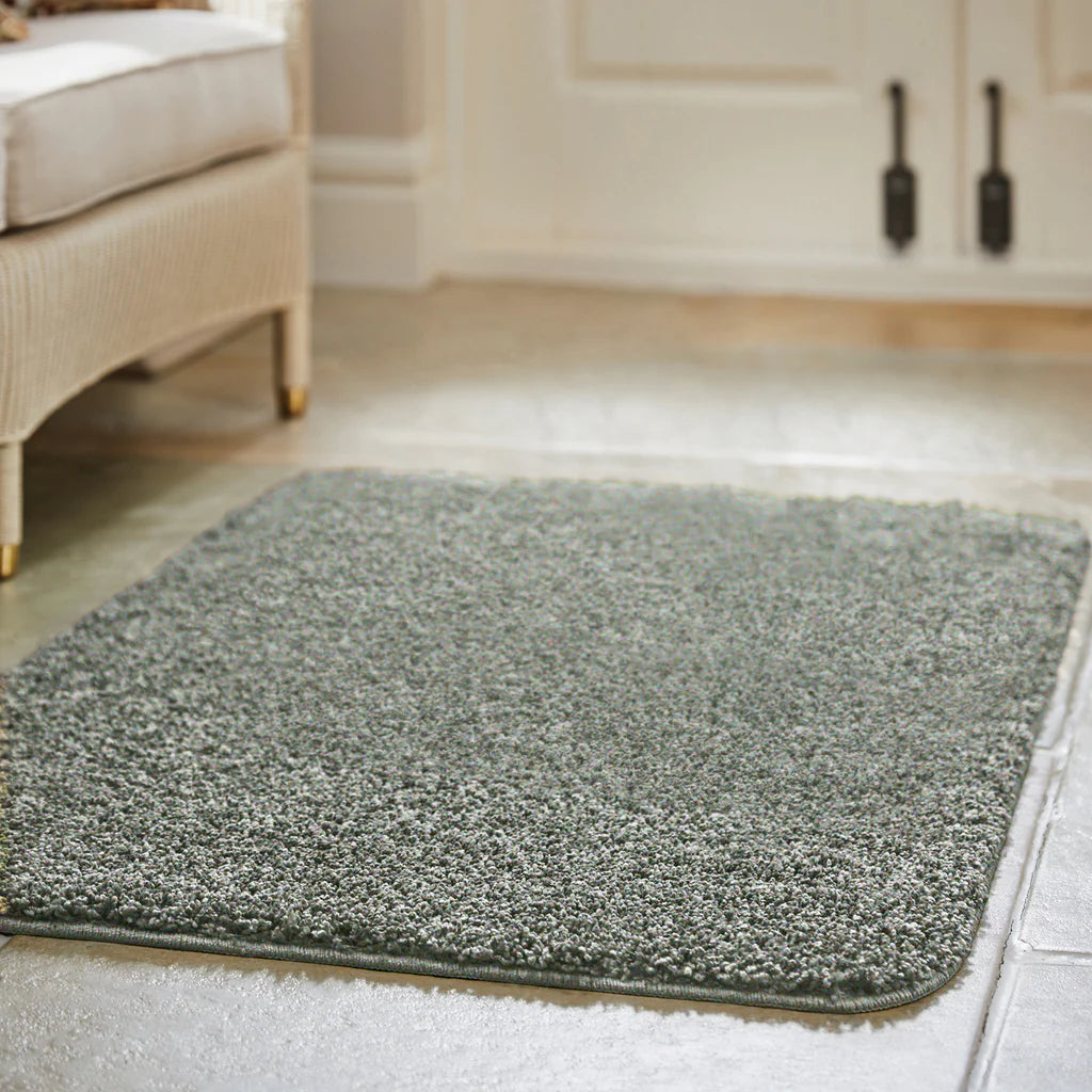 My Rug Green Fleck in bedroom – fresh natural look