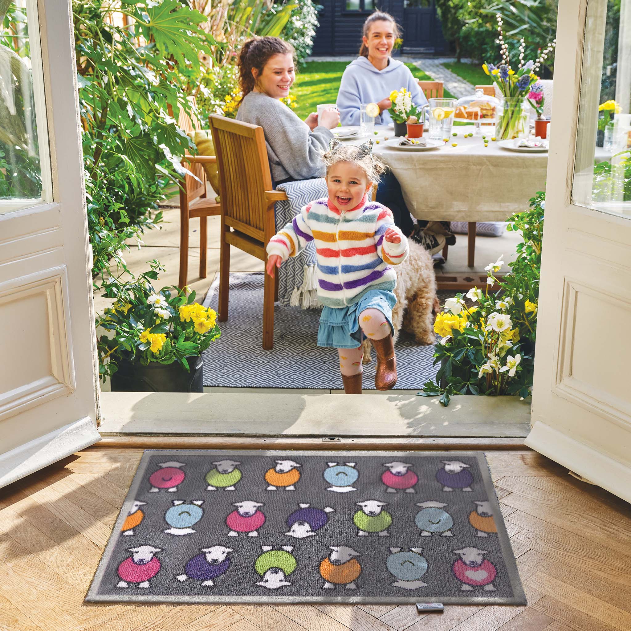 Non-Slip Sheep Pattern Rug for Muddy Feet