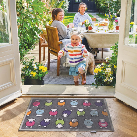 Non-Slip Sheep Pattern Rug for Muddy Feet