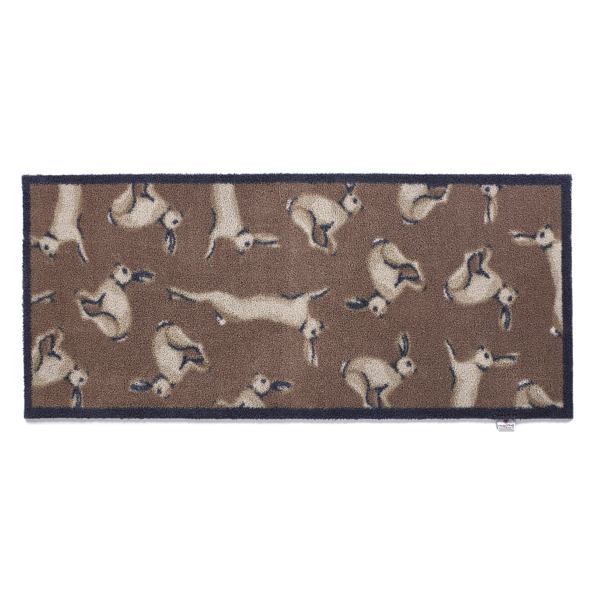 Recycled materials used in Hug Rug Hare 1

