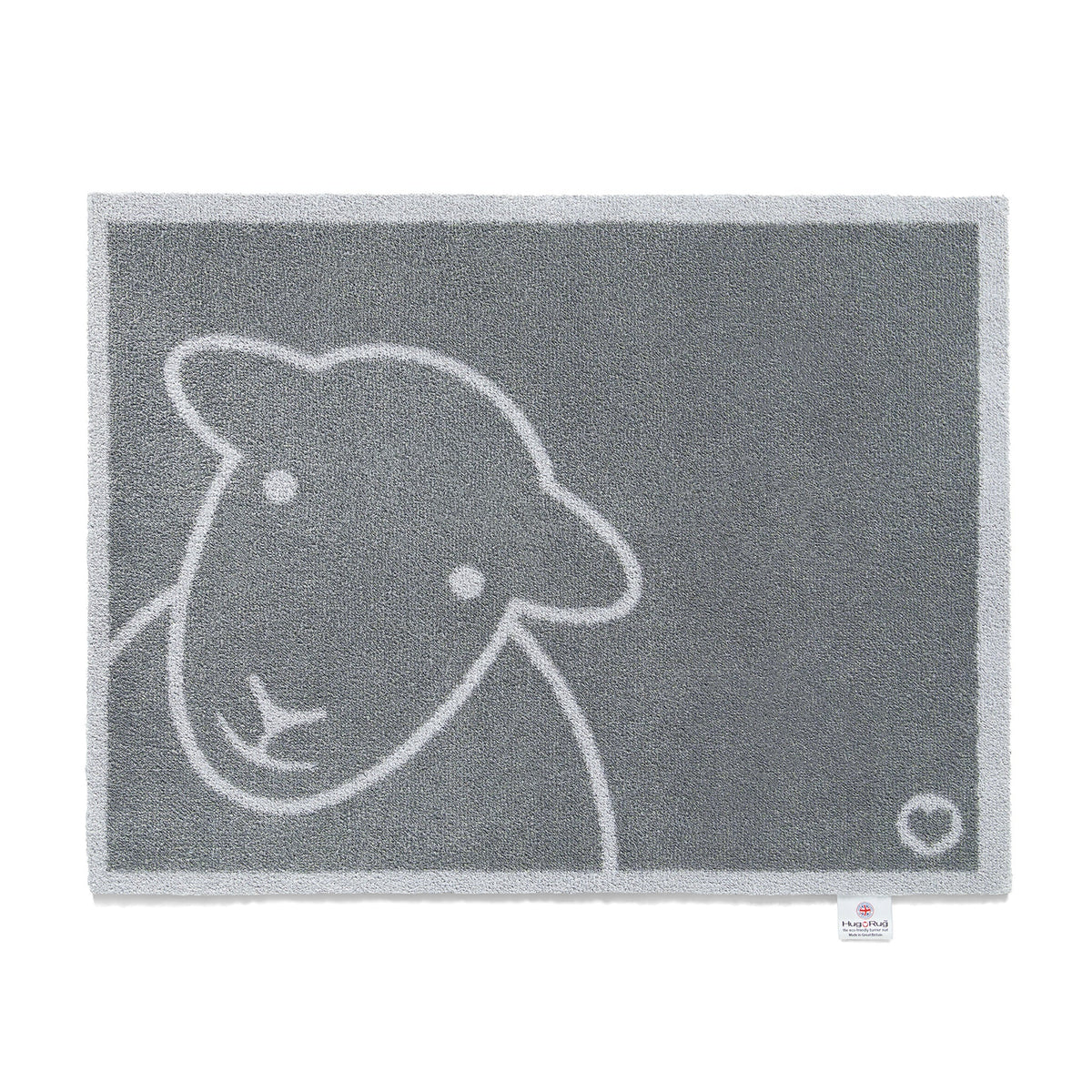 Hug Rug Hello Grey Herdy Doormat with Herdy sheep design

