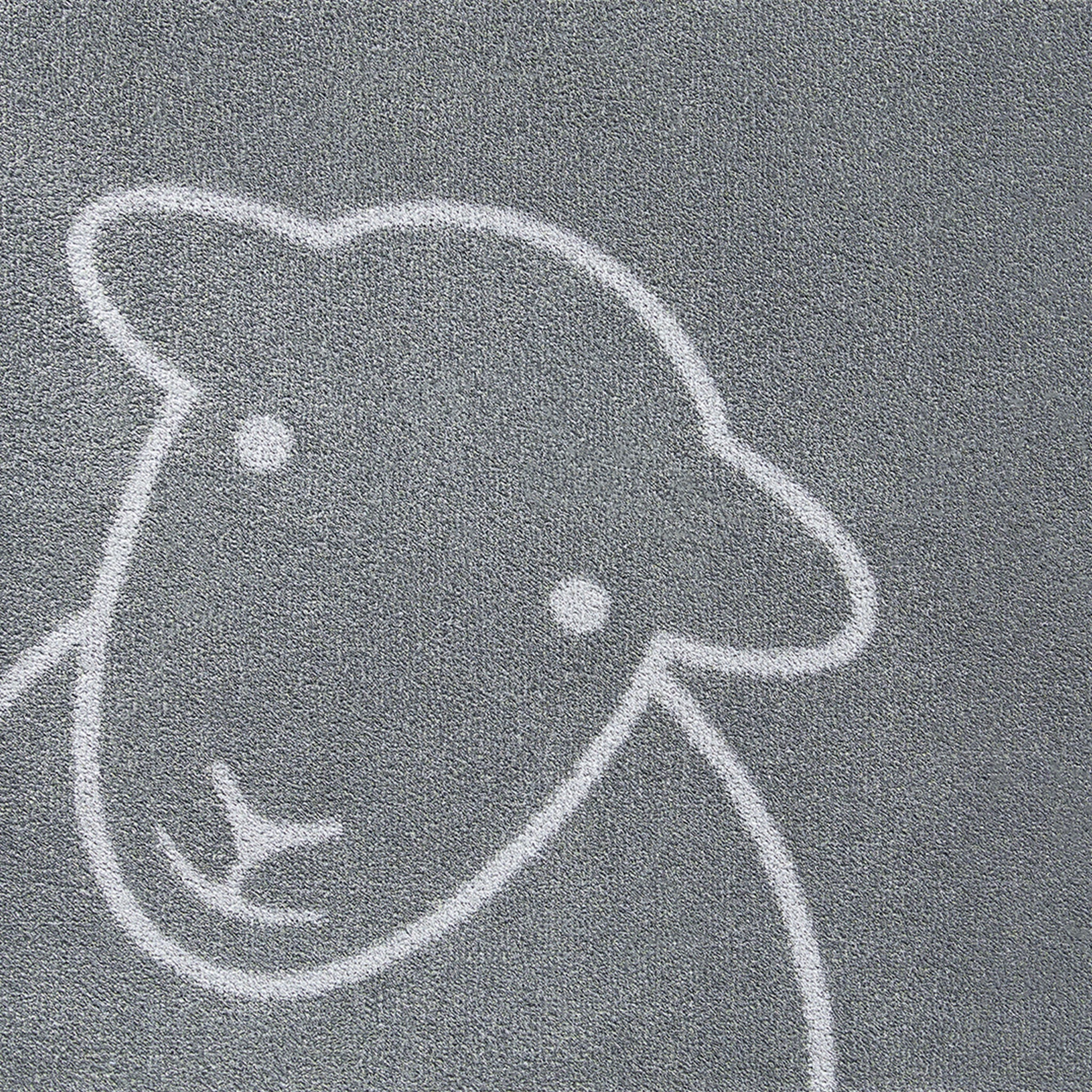 Hug Rug Hello Grey Herdy Doormat in a modern home setting


