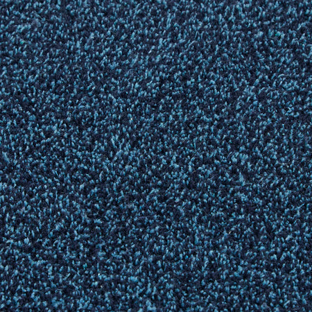 Close-up of Hug Rug indigo fleck texture

