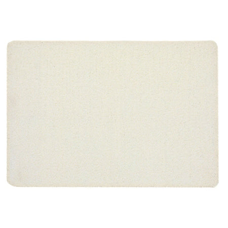 Rectangular beige rug on a white background