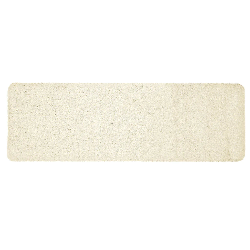 Rectangular beige rug on a white background