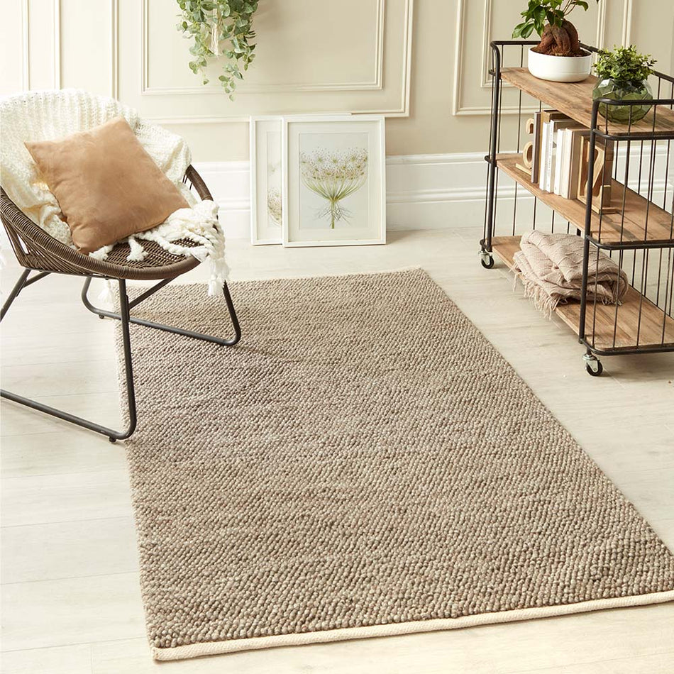 Origins La Playa Rustic rug in modern rustic living room