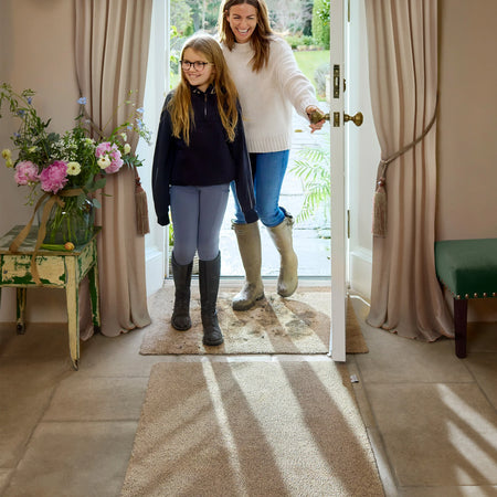 Linen coloured Hug Rug perfect for hallways

