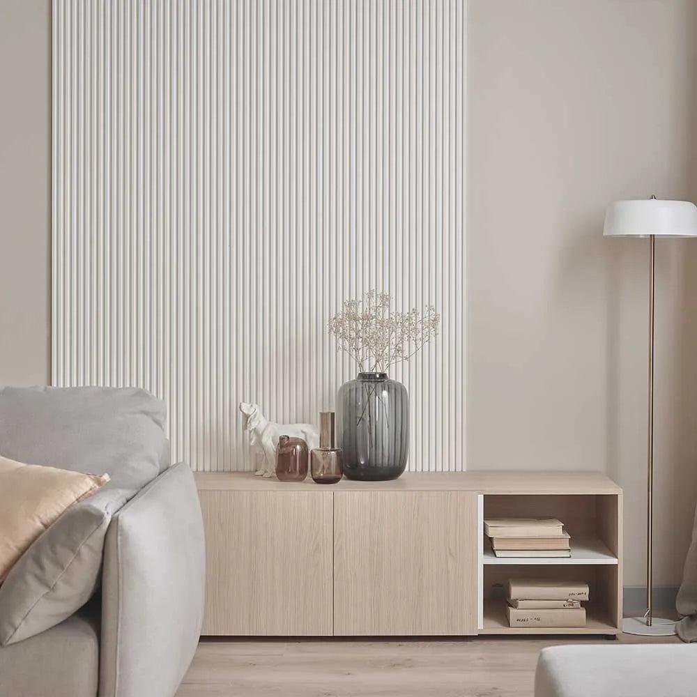 linerio s-line white decorative slat panel

