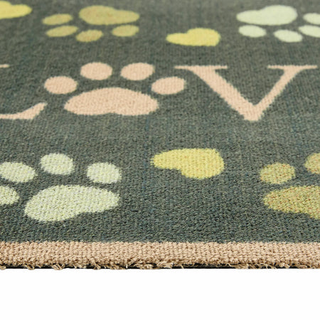 Close-up of Hug Rug Love Paws textured surface

