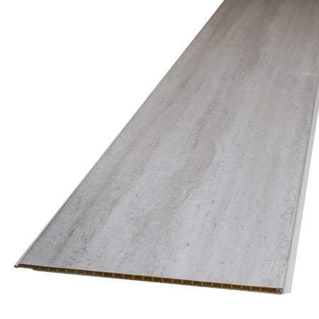waterproof mid-grey stone-effect wall panel


