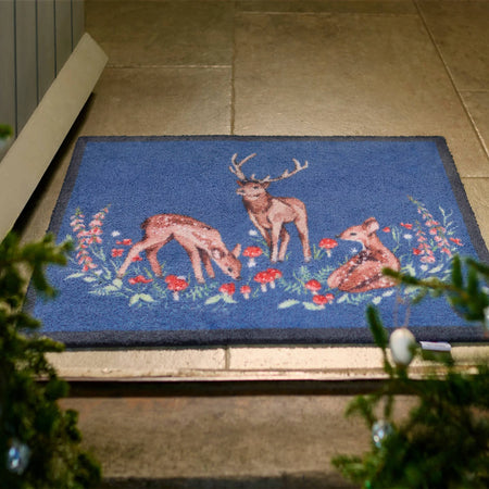Close-up of Hug Rug Meadow Deer's non-slip backing

