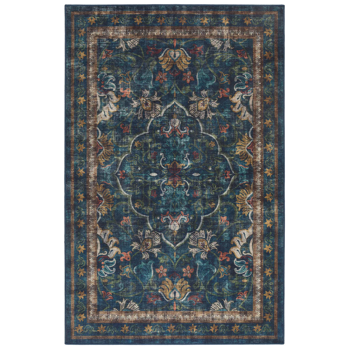 Hug Rug Midnight Paisley with rich Persian-style pattern

