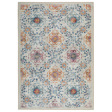 Hug Rug Modern Damask Eco Washable Rug full view