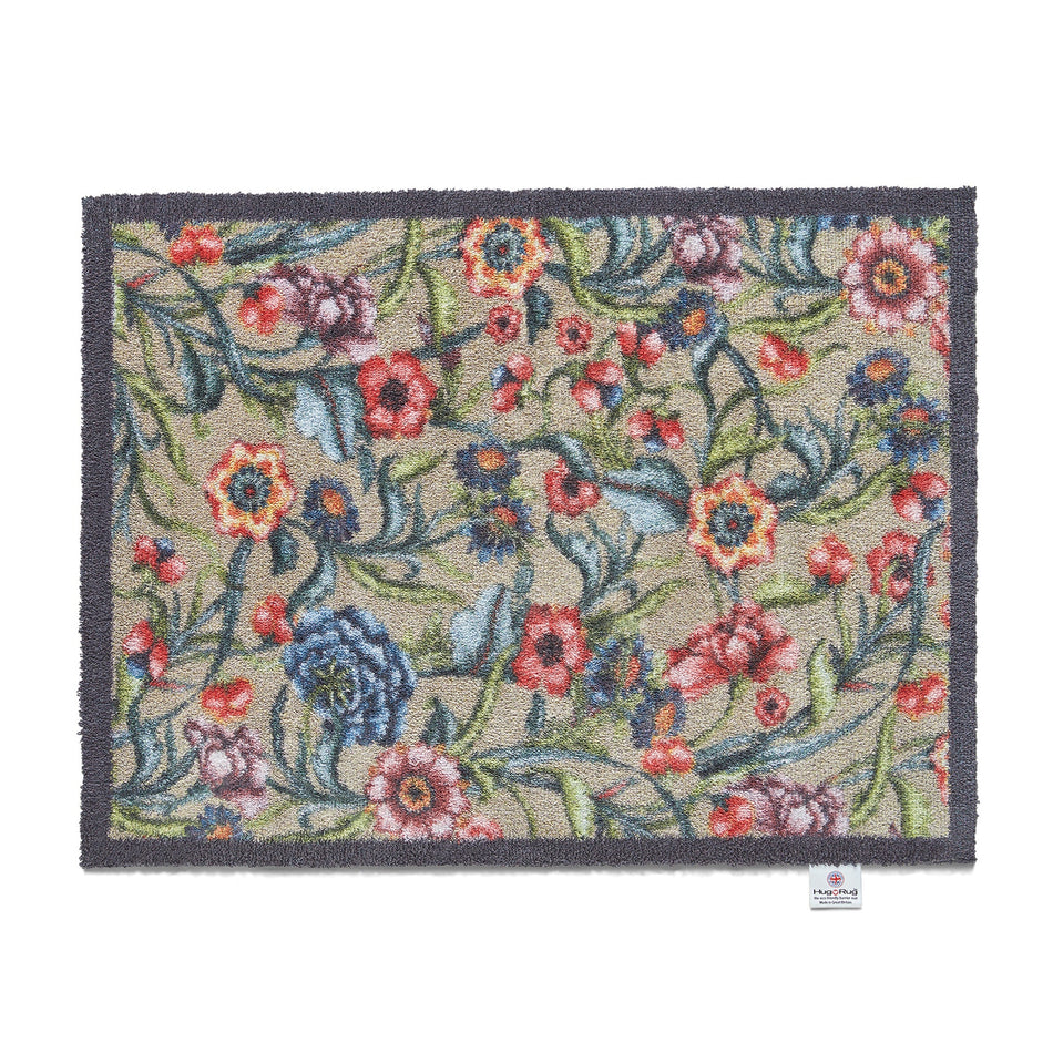 Hug Rug Garden Multi Floral 2 doormat in hallway

