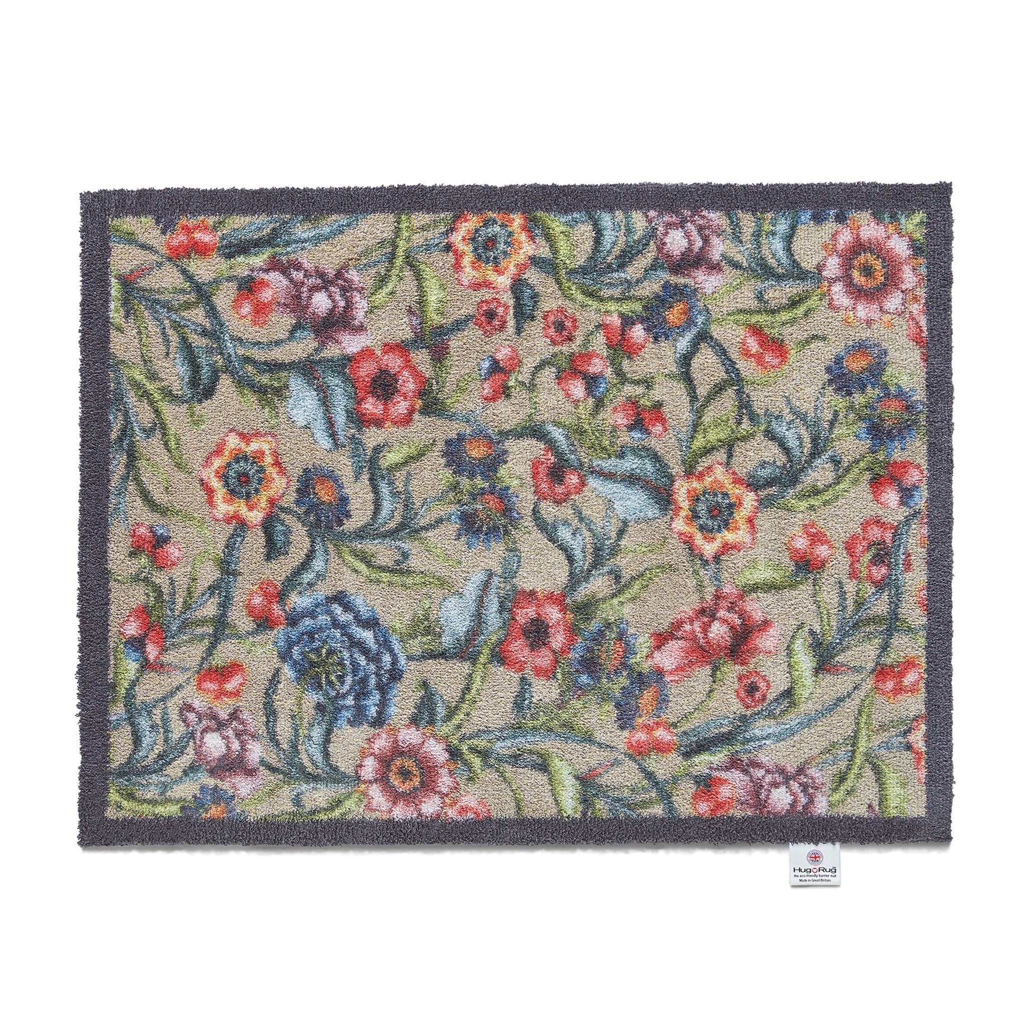 Close-up of Hug Rug bright floral tufting

