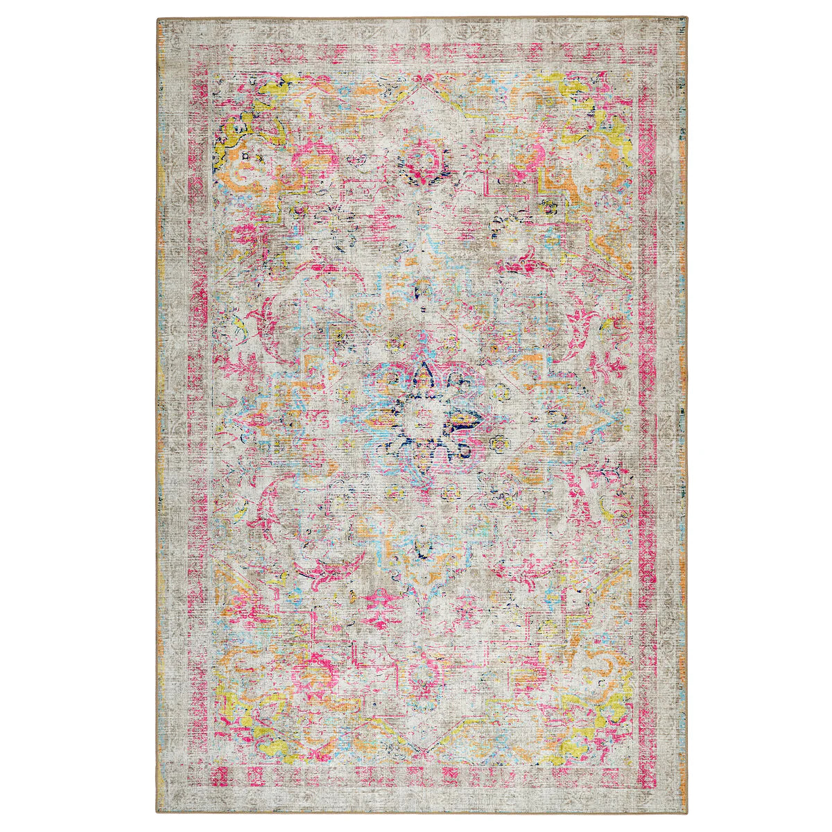 Hug Rug Neo Classical washable rug with medallion print


