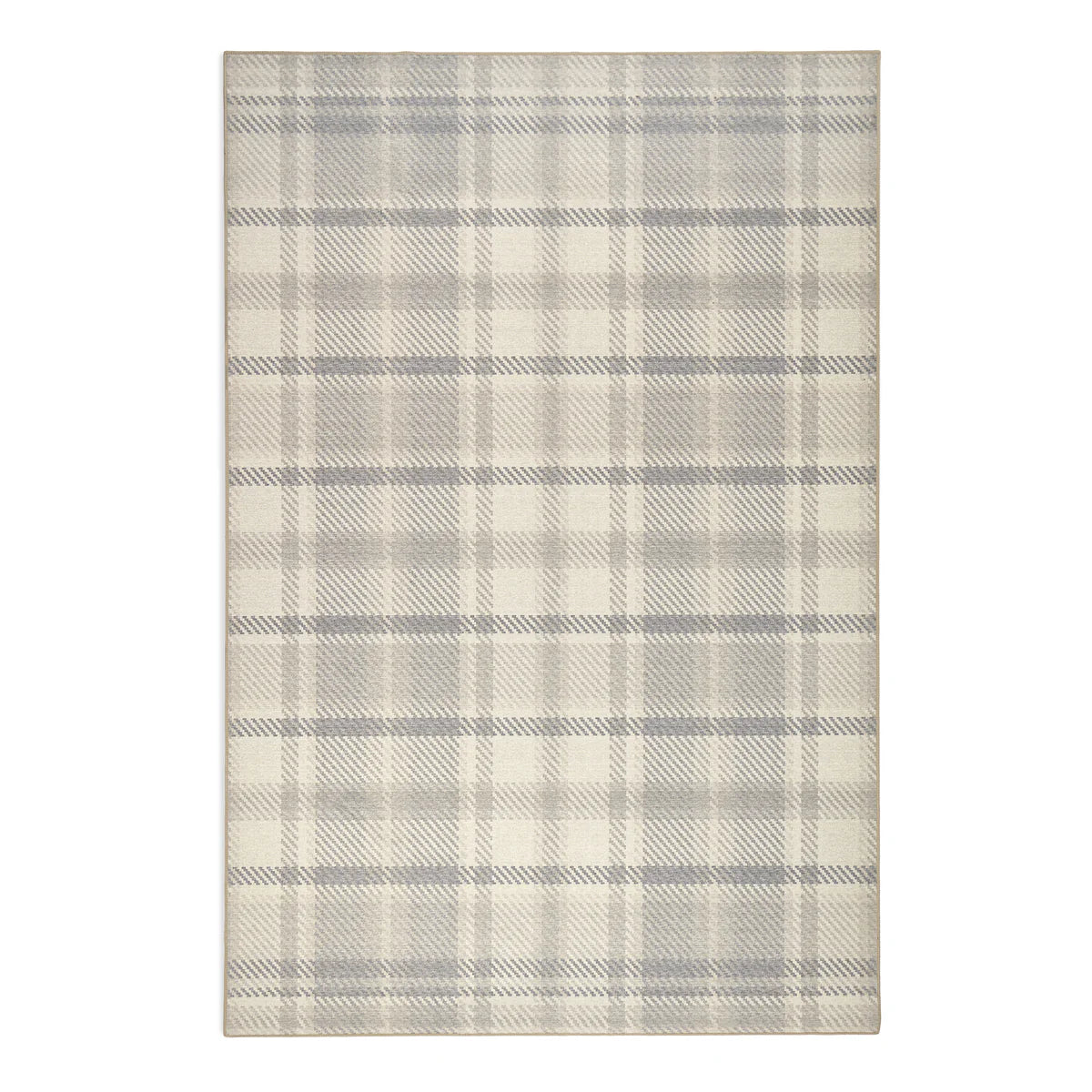 Hug Rug Isla Neutral Plaid with classic grey check

