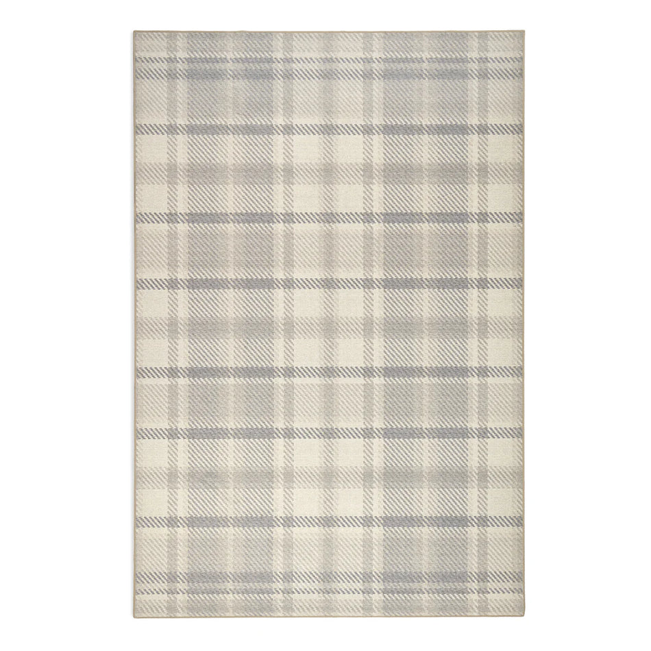 Hug Rug Isla Neutral Plaid with classic grey check


