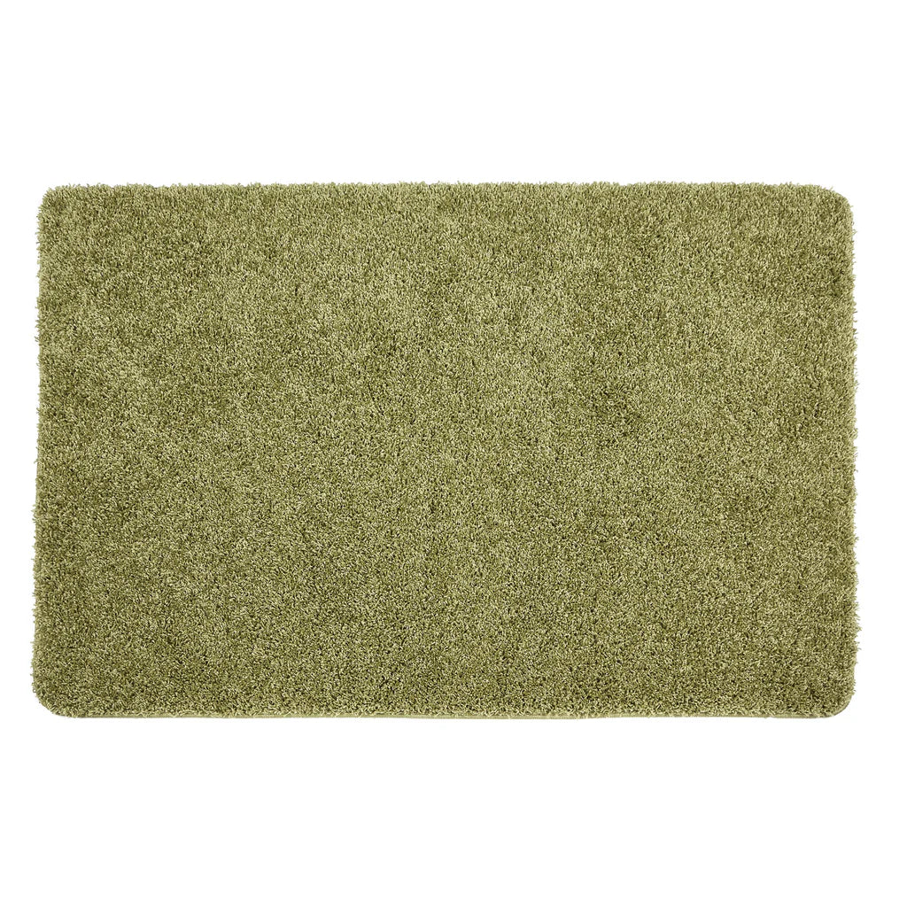 Green doormat on a white background