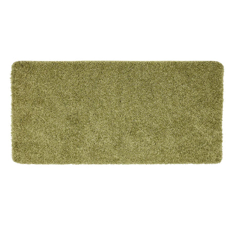 Olive green My Rug styled in modern bedroom