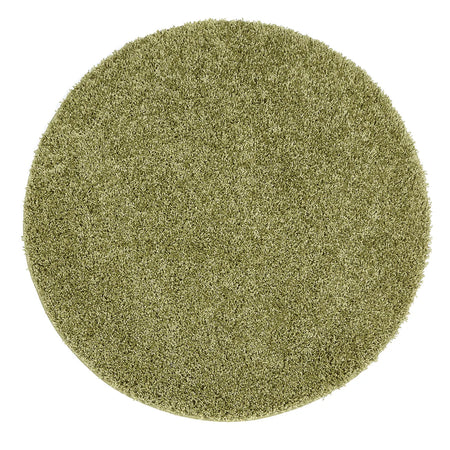 My Rug Olive shaggy washable long pile round rug