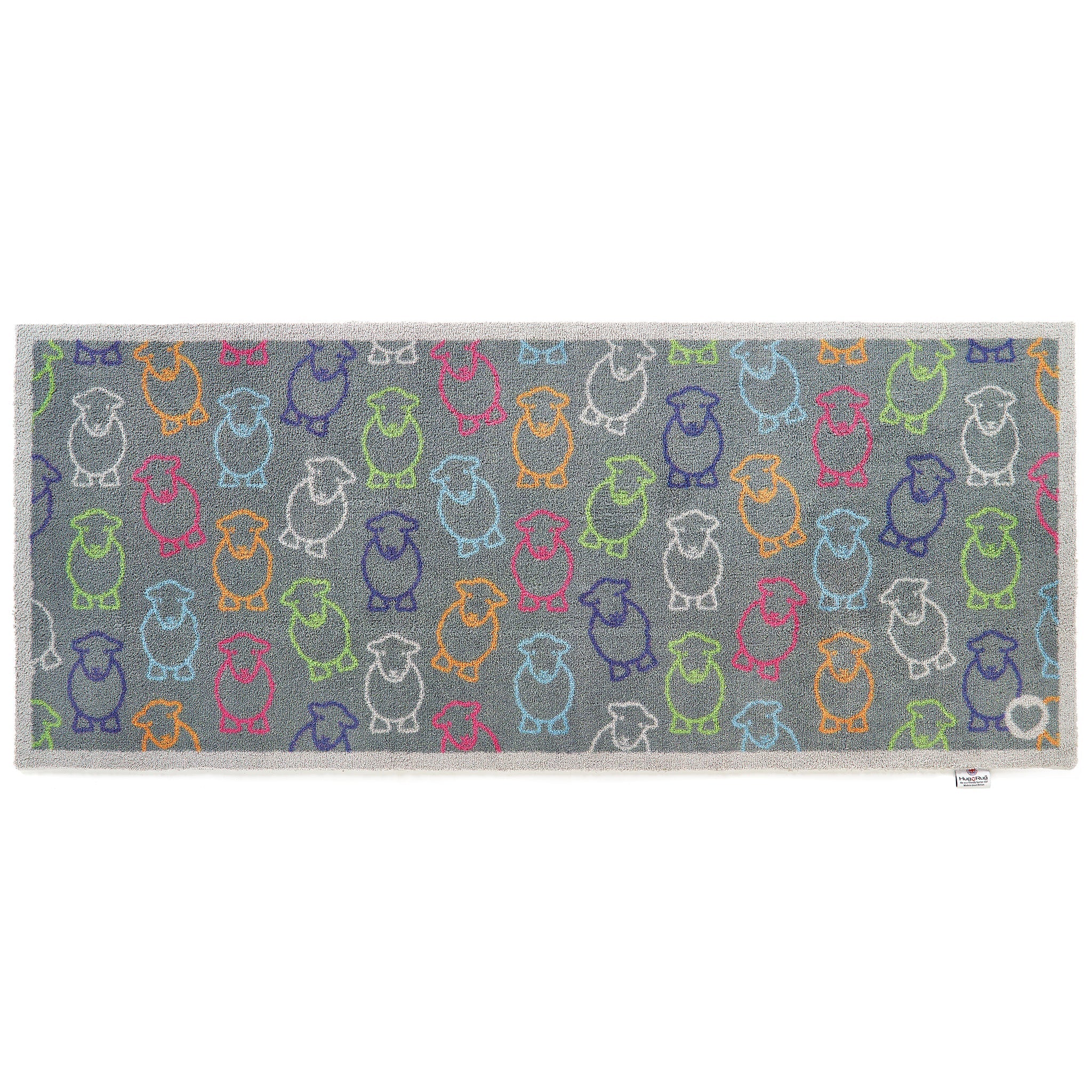 Recycled materials used in Hug Rug Outline Herdy runner